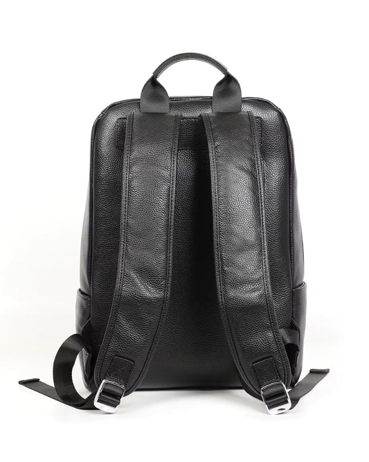 Petit sac à dos en cuir véritable pour homme, vue de dos