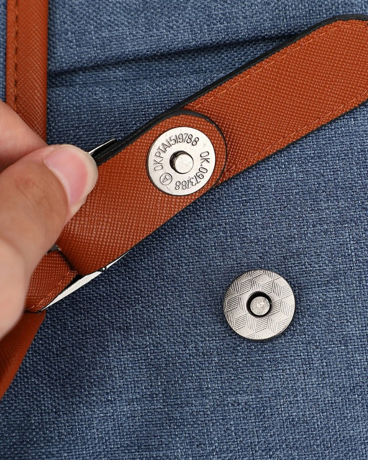 Petit Sac à Dos de Ville, bouton magnétique de boucle