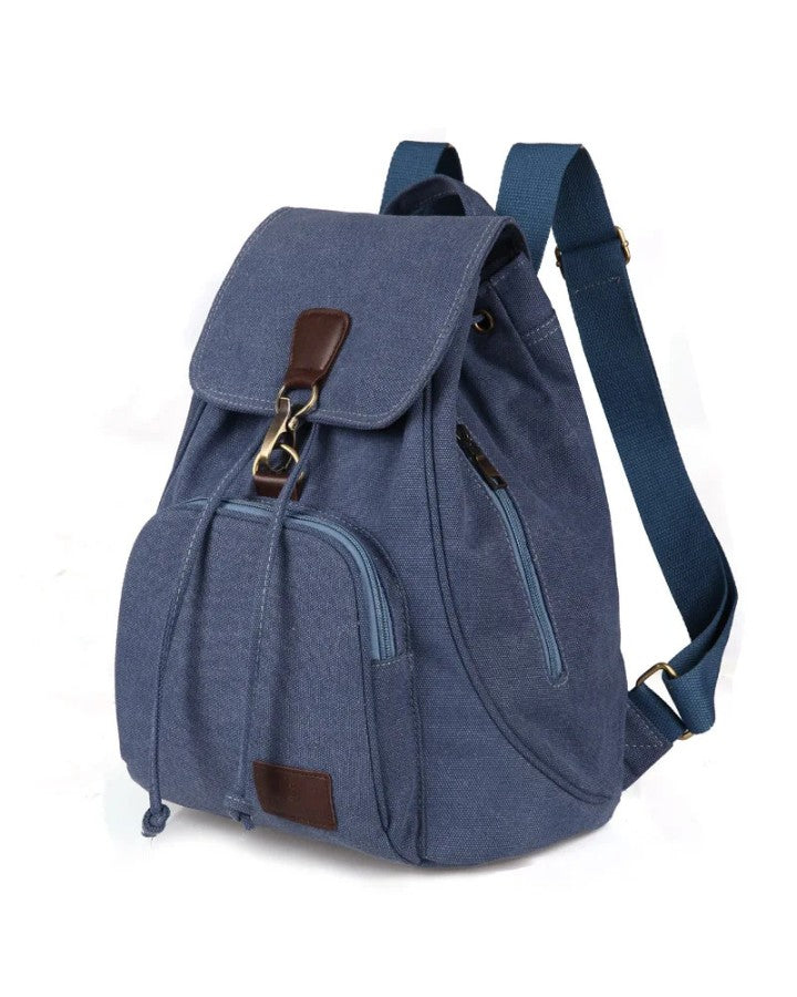 Petit Sac à Dos en Toile Femme, bleu