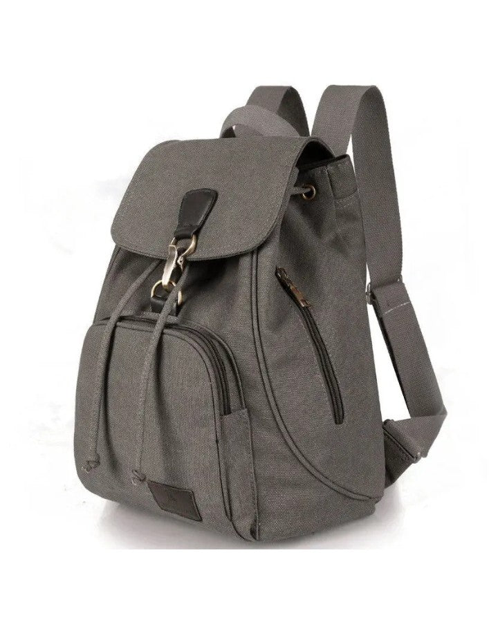Petit Sac à Dos en Toile Femme, gris