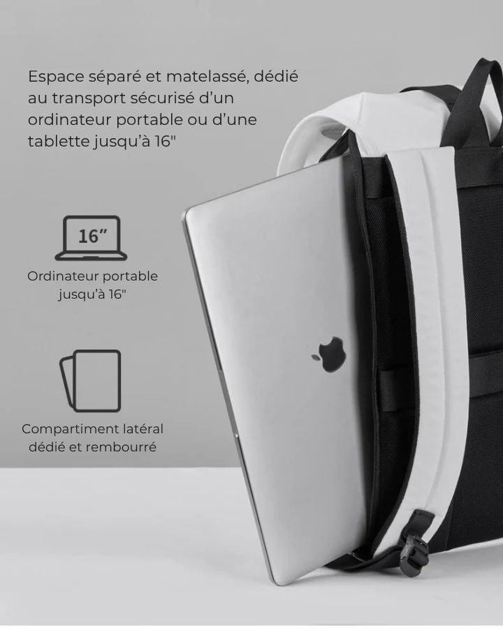 Petit Sac à Dos de Voyage Femme, avec compartiment séparé et rembourré pour ordinateur portable jusqu'à 16 pouces