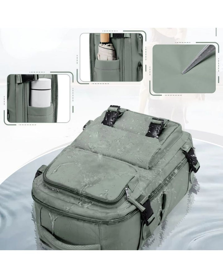 Sac à dos 40 x 20 x 25 cm, matière déperlante, anti-déchirure et 2 poches latérales