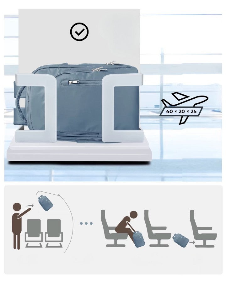 Sac à dos 40 x 20 x 25 cm - Format Bagage Cabine, format approuvé pour le bagage cabine dans l'avion, sous le siège