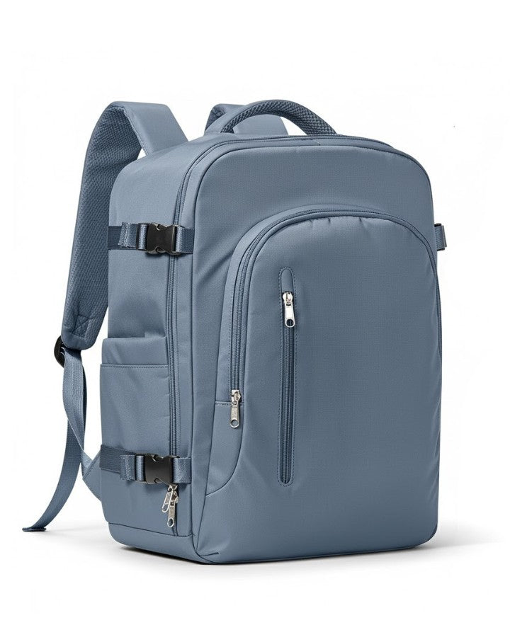 Sac à dos 45 x 36 x 20 cm format bagage cabine, coloris bleu gris