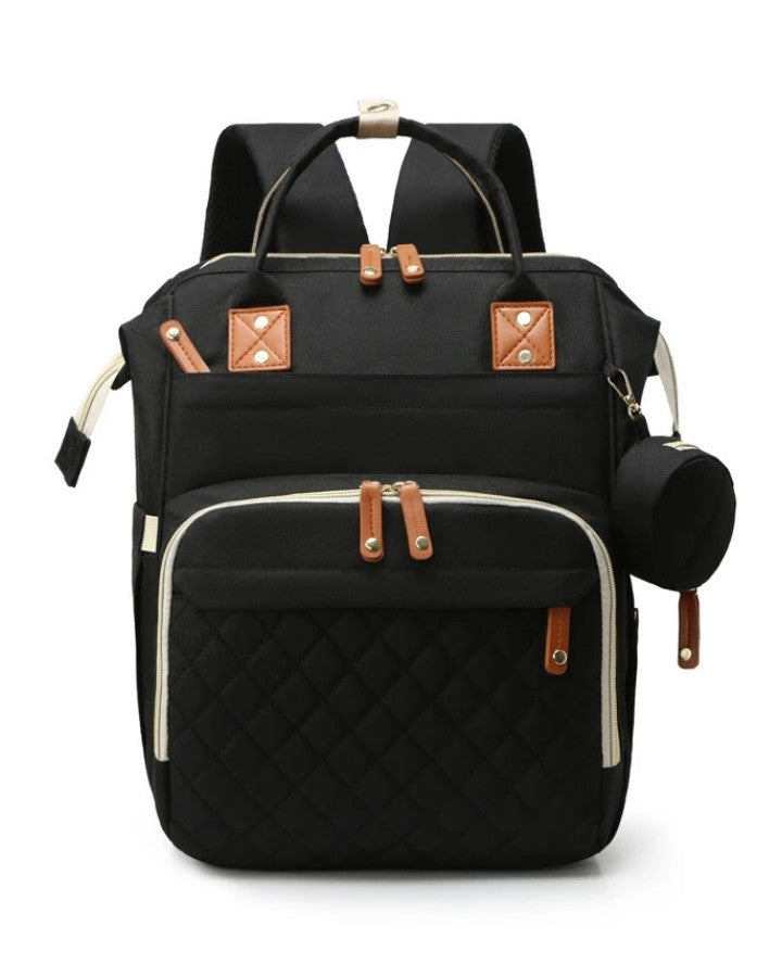 Sac à dos à langer oxford coloris noir