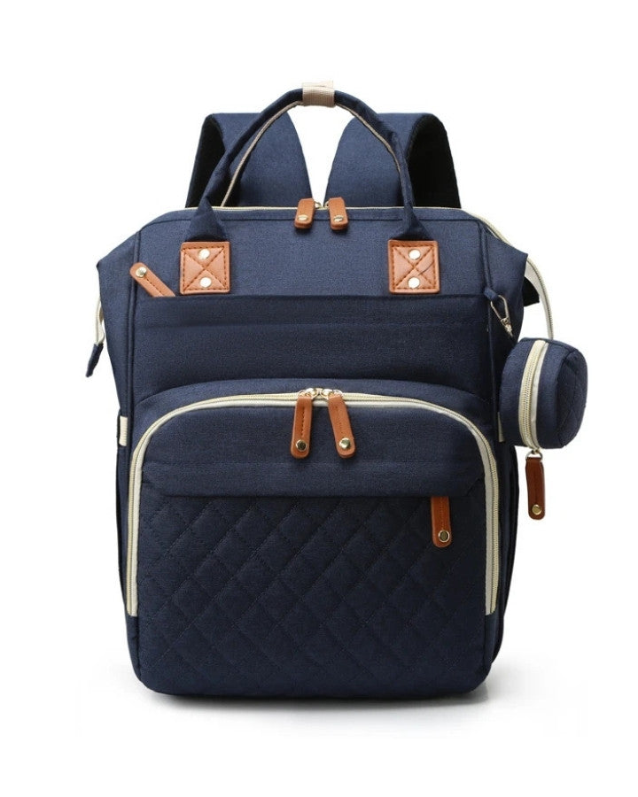 Sac à dos à langer oxford coloris bleu marine