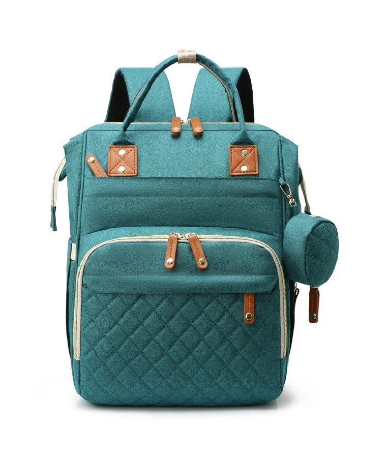 Sac à dos à langer oxford coloris turquoise foncé