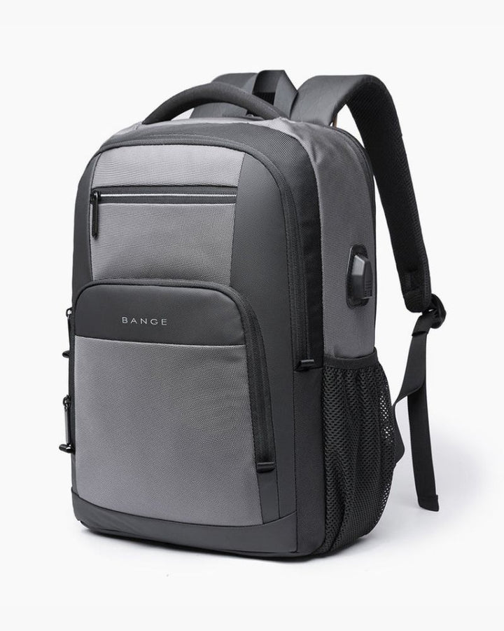 Sac à dos avec pochette ordinateur, coloris gris