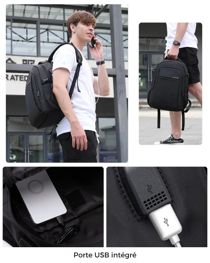 Sac à dos d'école ergonomique - port USB intégré