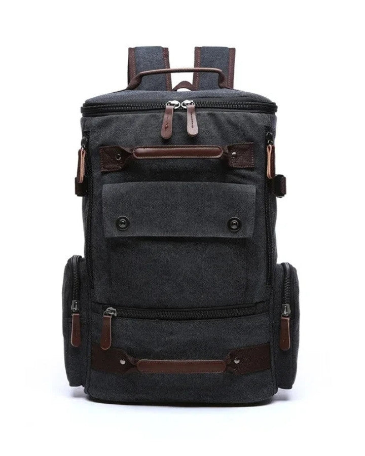 Sac à Dos en Toile Vintage, noir
