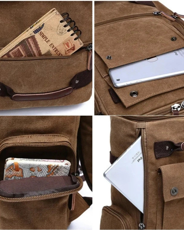 Sac à Dos en Toile Vintage