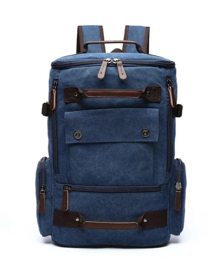 Sac à Dos en Toile Vintage, bleu