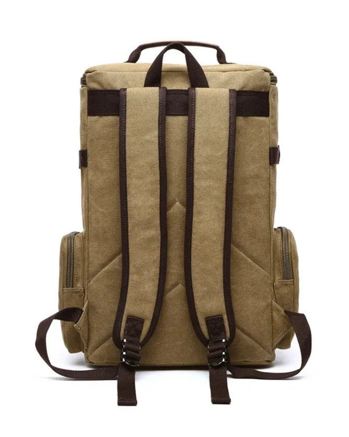 Sac à Dos en Toile Vintage, sable, vue de dos