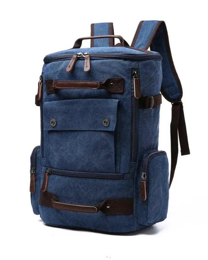 Sac à Dos en Toile Vintage, bleu