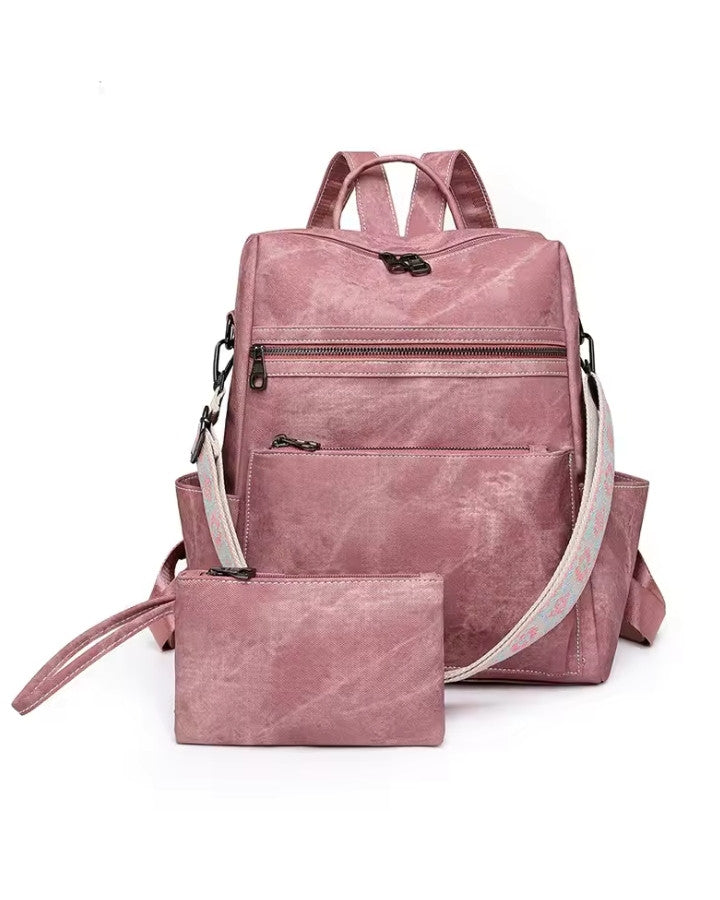 Sac à Dos Femme pour la Ville en Tissu, rose