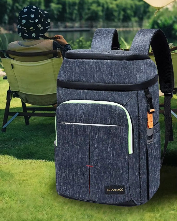 Sac à dos glacière utilisé lors d’un pique-nique en plein air.