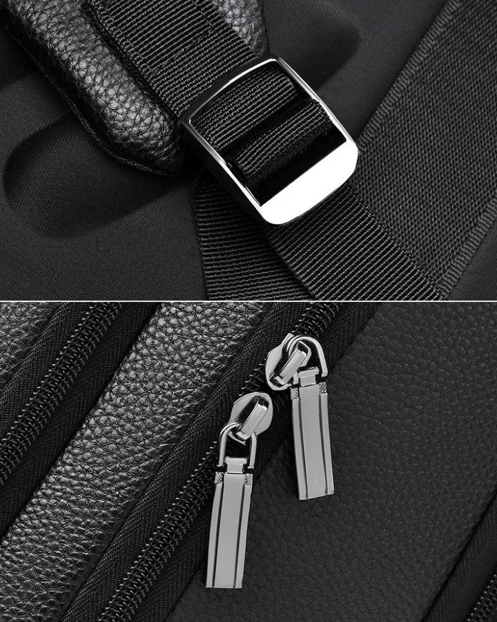 Sac à Dos Homme Similicuir Texturé, détails métalliques