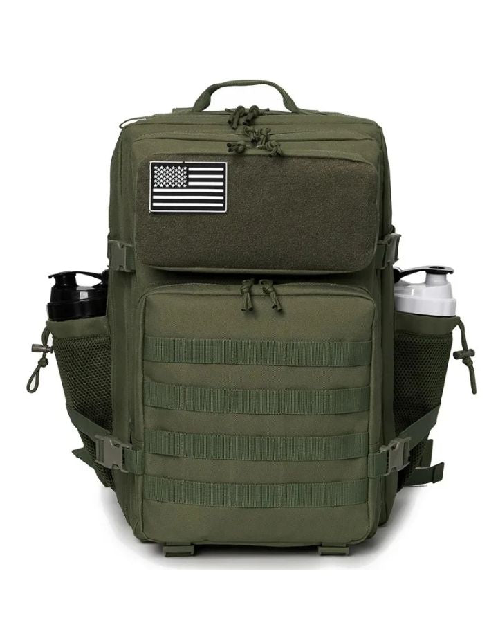 Sac à Dos Militaire 45 Litres, kaki, vue de face