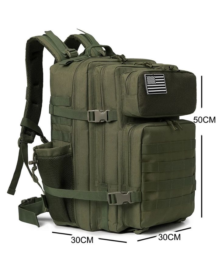 Sac à Dos Militaire 45 Litres, dimensions de 50 x 30 x 30 cm