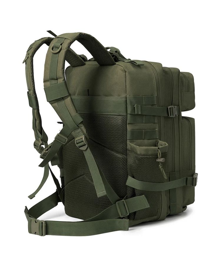 Sac à Dos Militaire 45 Litres, kaki, vue de dos