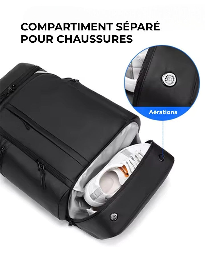 Sac à Dos de Voyage Multi-Compartiment, avec emplacement pour chaussures