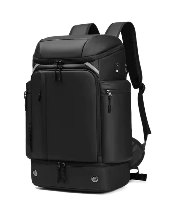 Sac à Dos de Voyage Multi-Compartiment, noir
