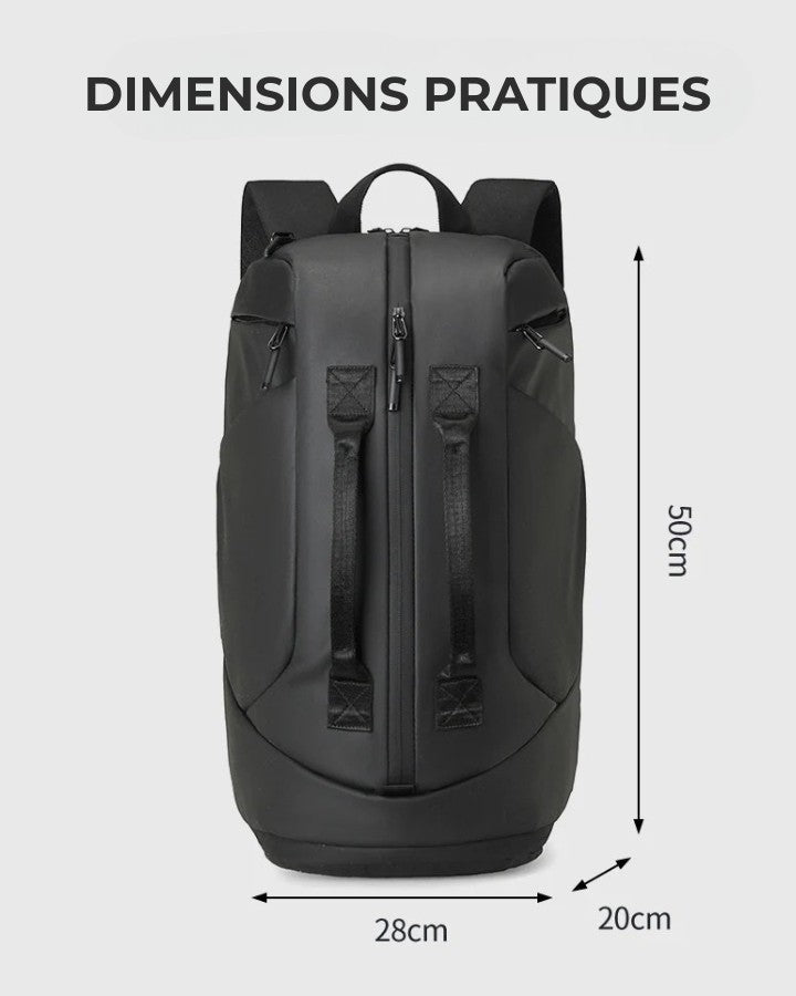 Sac à Dos Multi Usage, dimensions : hauteur = 50 cm, largeur = 28 cm, profondeur = 20 cm