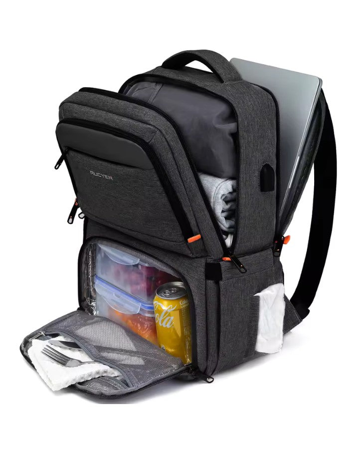 Sac à Dos Ordinateur 15.6 pouces avec Compartiment Isotherme pour repas, travail, bureau