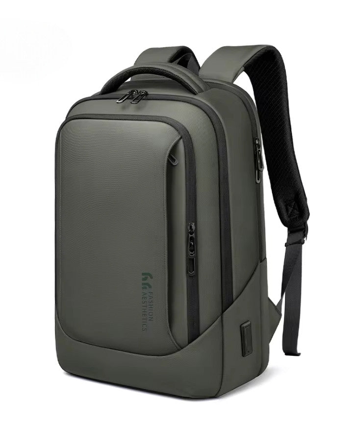 Sac à Dos Ordinateur Portable Déperlant, kaki