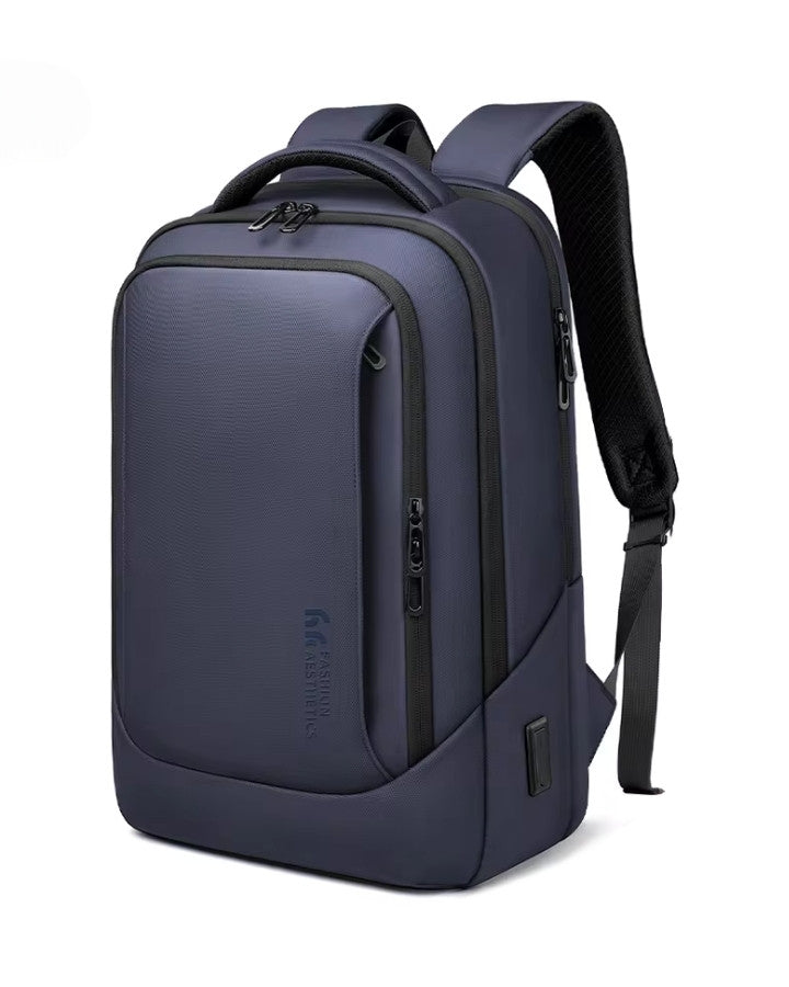 Sac à Dos Ordinateur Portable Déperlant, bleu marine