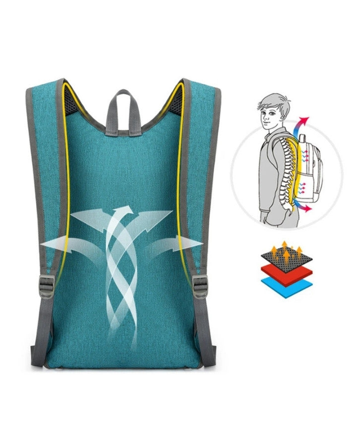 Sac à Dos Pliable Ultra Léger, dos respirant