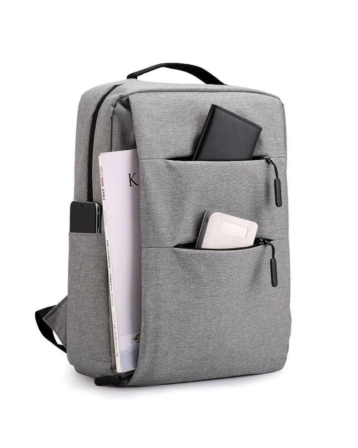 Sac à Dos pour Ordinateur 15 Pouces - Laptop Basic - compartiments extérieurs