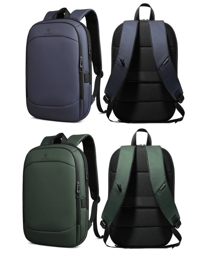 Sac à Dos pour PC Portable 15.6", vue de face et de dos des coloris kaki et bleu marine