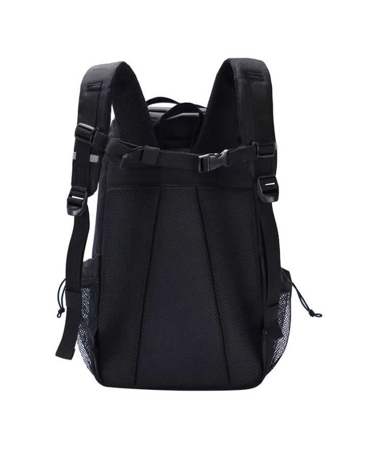 Sac à dos de randonnée isotherme, vue de dos, avec mousse respirante et boucle de maintien à la poitrine