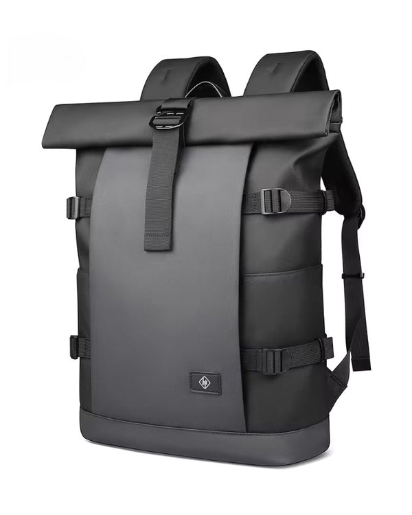 Sac à Dos Roll Top Homme, gris foncé