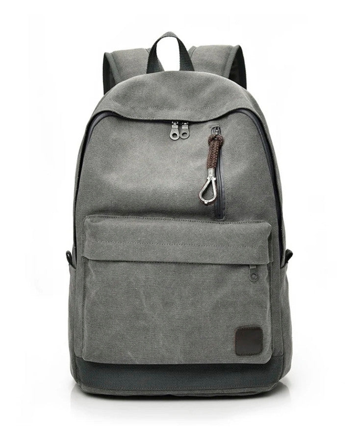 Sac à Dos Toile Canvas, gris, vue de face