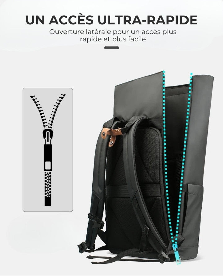 Sac à Dos Urbain Ordinateur Déperlant, avec accès rapide par le côté