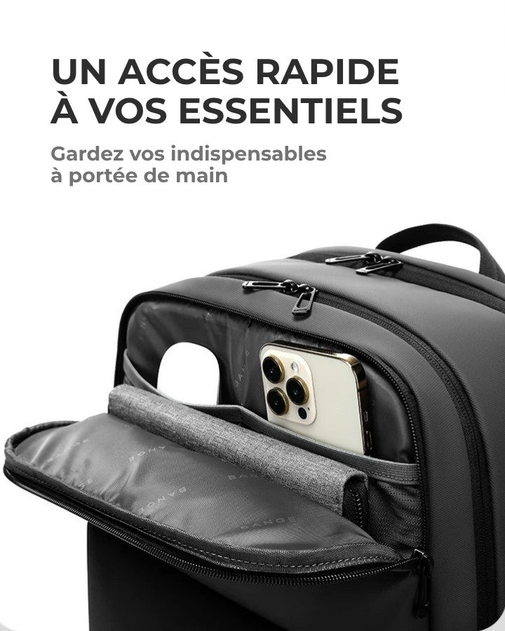 Sac à Dos de Voyage Business, avec accès rapide sur le devant du sac à dos
