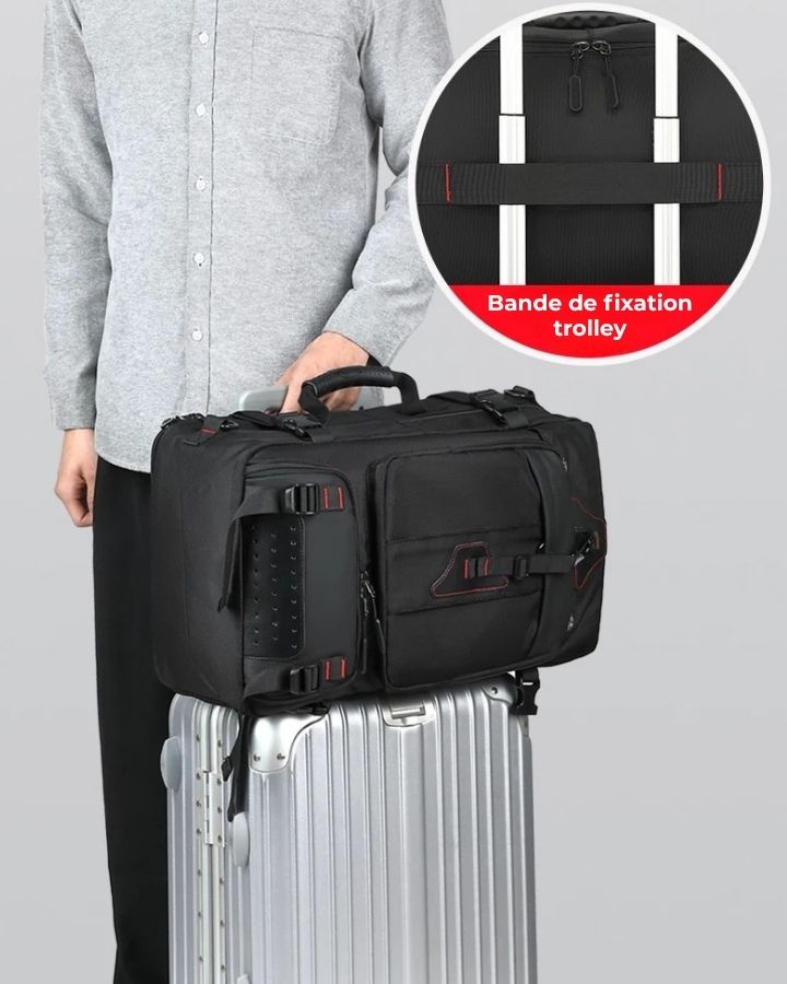 Sac à Dos de Voyage Multifonction, avec bande trolley