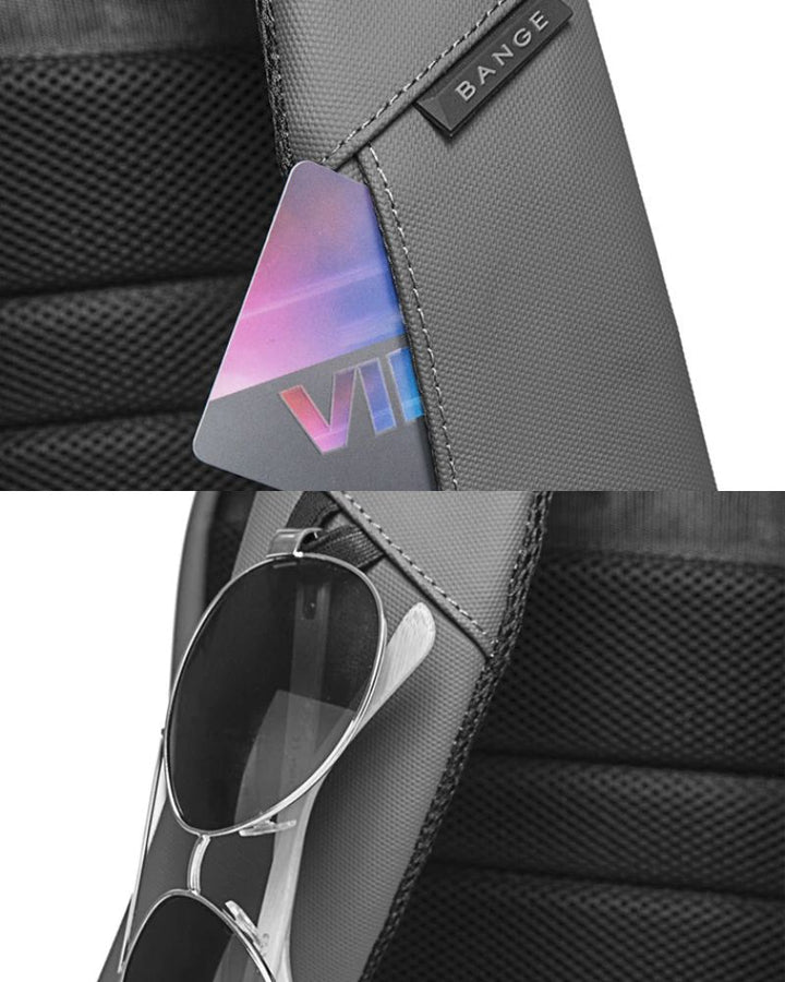 Sac à dos de voyage pour ordinateur, avec porte-carte dans la sangle de sac à dos
