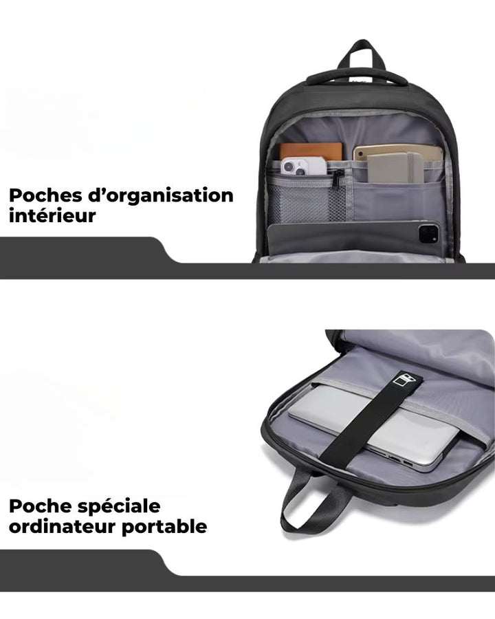 Sac à dos de voyage pour pc, avec poche à ordinateur portables et poches d'organisation intérieures